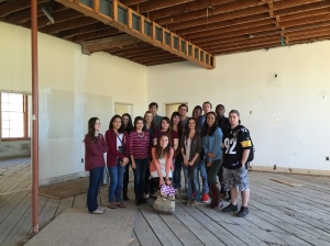 Farina King's History Class visited the Phoenix Indian School Music Building