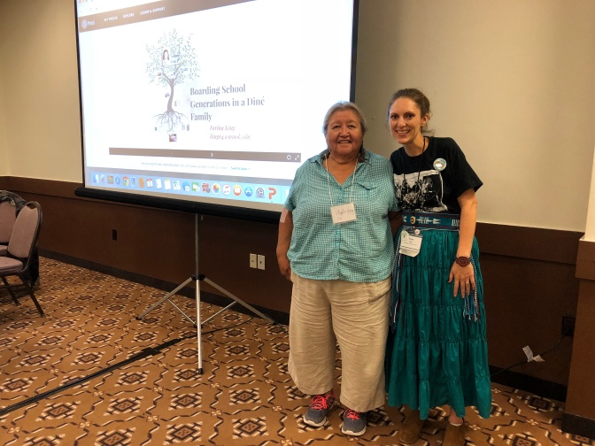Farina King with her aunt Phyllis King at the History of Education Society 2018 conference